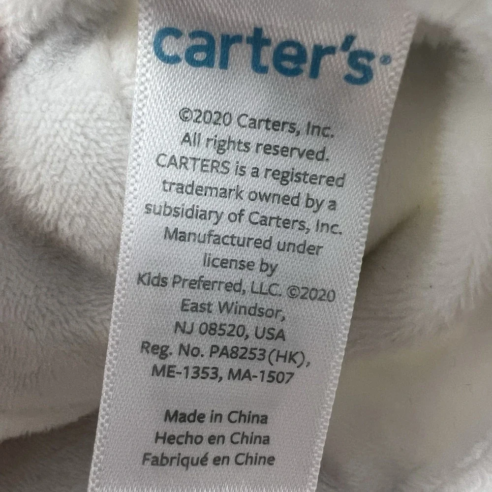 Carters White Gray Cow Baby Security Blanket Farm‎ Barn Lovey